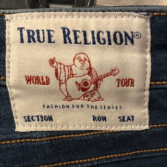 True Religion Blue Boot Cut Jeans with Lived-In Look - Picture 2 of 6